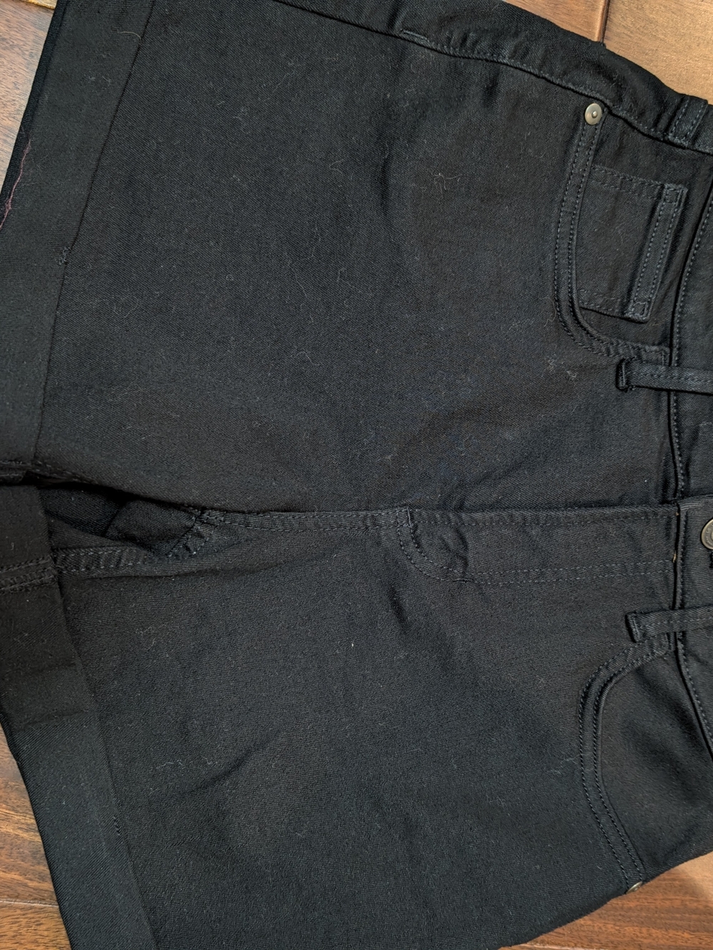 LC Lauren Conrad Black High-Waist Denim Shorts Size 4